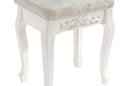 Taburete vestidor blanco