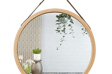 Espejo madera redondo