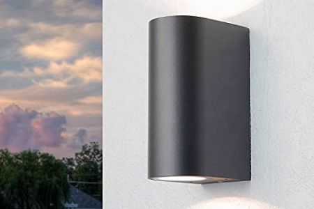 Lampara pared exterior redonda