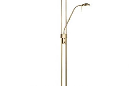 Lampara de pie leds bronce