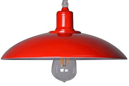 Lampara de techo roja