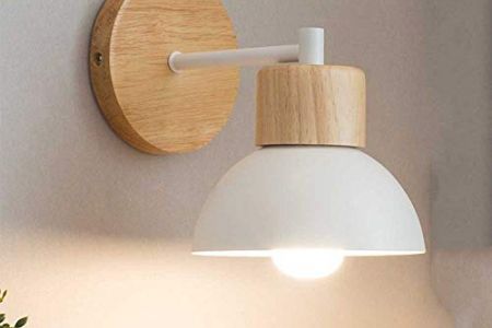 Lampara pared madera