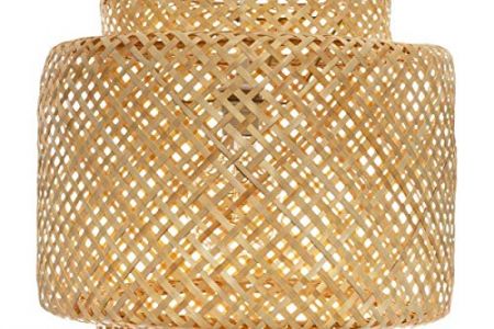 Lampara de techo bambú