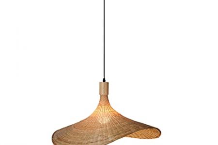 Lampara de techo mimbre