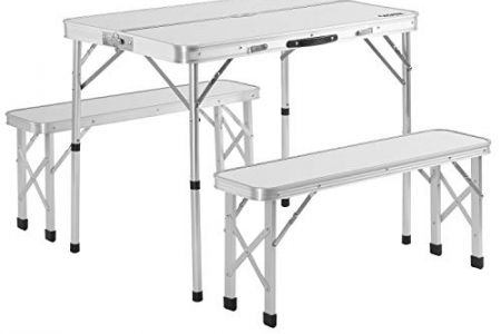 Mesa y banco plegable