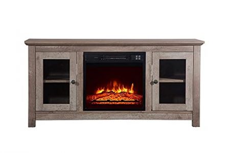 Mueble tv con chimenea