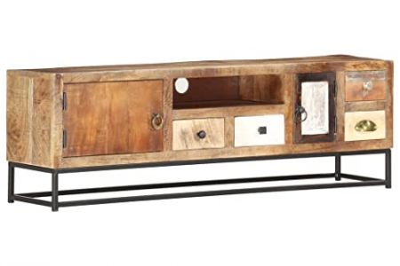 Mueble tv rústico blanco