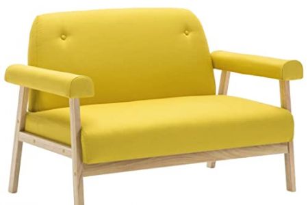 Sofá 2 plazas amarillo