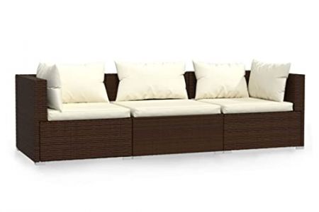 Sofá jardín exterior 3 plazas