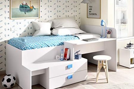 Cama con escritorio debajo