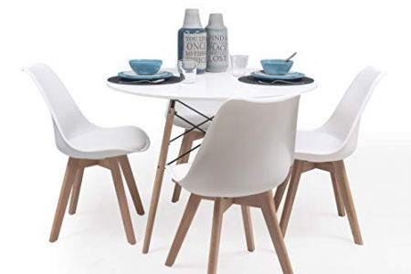 Conjunto mesa y sillas comedor madera
