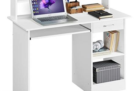 Escritorio blanco con cajones