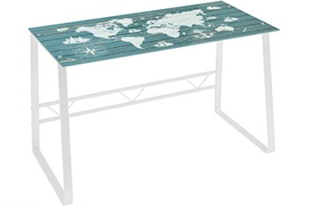 Mesa de escritorio de cristal