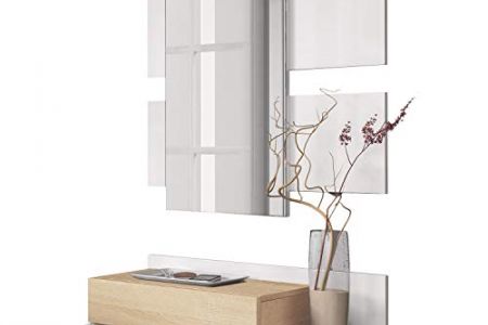 Recibidor con cajón blanco