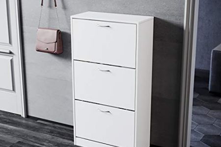 Zapatero madera blanco